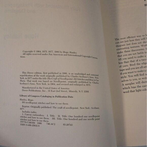 101 Needlepoint Stitches and How to Use Them Hope Hanley Paperback 1986 - Picture 4 of 9